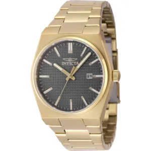 Invicta Men's Watch - Speedway Charcoal Dial Yellow Gold Steel Bracelet Date | 48397 Invicta Men's Watches