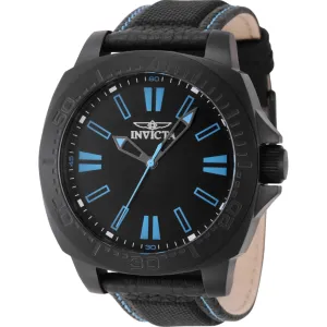 Invicta Men's Watch - Speedway Quartz Black Dial Nylon and Leather Strap | 46307 Invicta Men's Watches