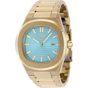 Invicta Men's Watch - Speedway Quartz Light Blue Dial Yellow Gold Bracelet | 48517 Invicta Men's Watches