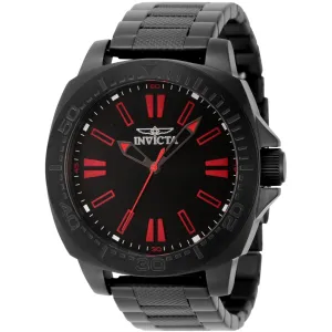 Invicta Men's Watch - Speedway Red Hour Markers Quartz Black Dial Bracelet | 46315 Invicta Men's Watches