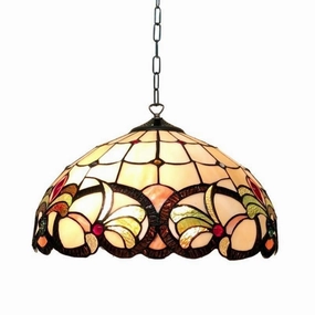 Ipswich Tiffany Ceiling Light - Single bulb fitting recessed ceiling spot lamp