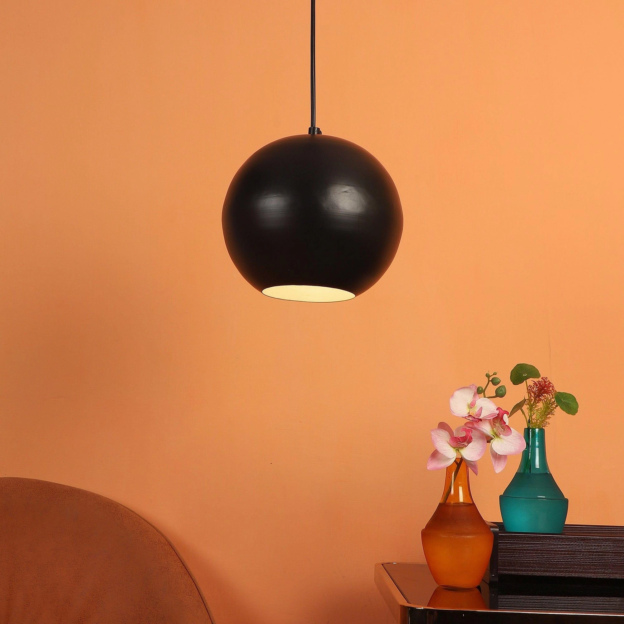 Iron Hanging Lights Black Finish decorative ceiling fixture