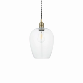 Island Brass & Glass Shade Art Deco Pendant Light ambient ceiling fixture