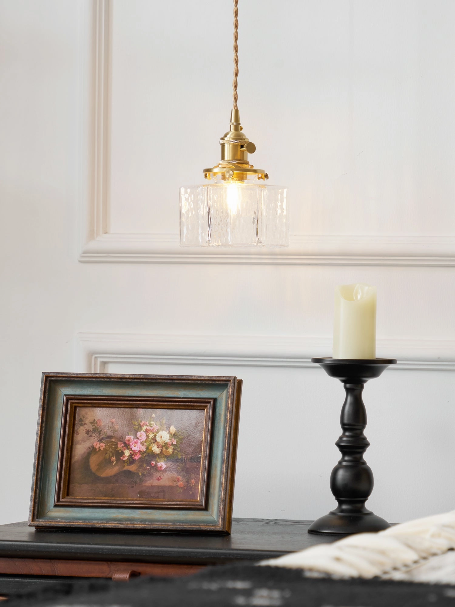 Jewel Glass Brass Wall Lamp
