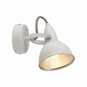 Jurva Urban White With Gold Inner Single Spot Light - Adjustable Head soft glow ceiling light