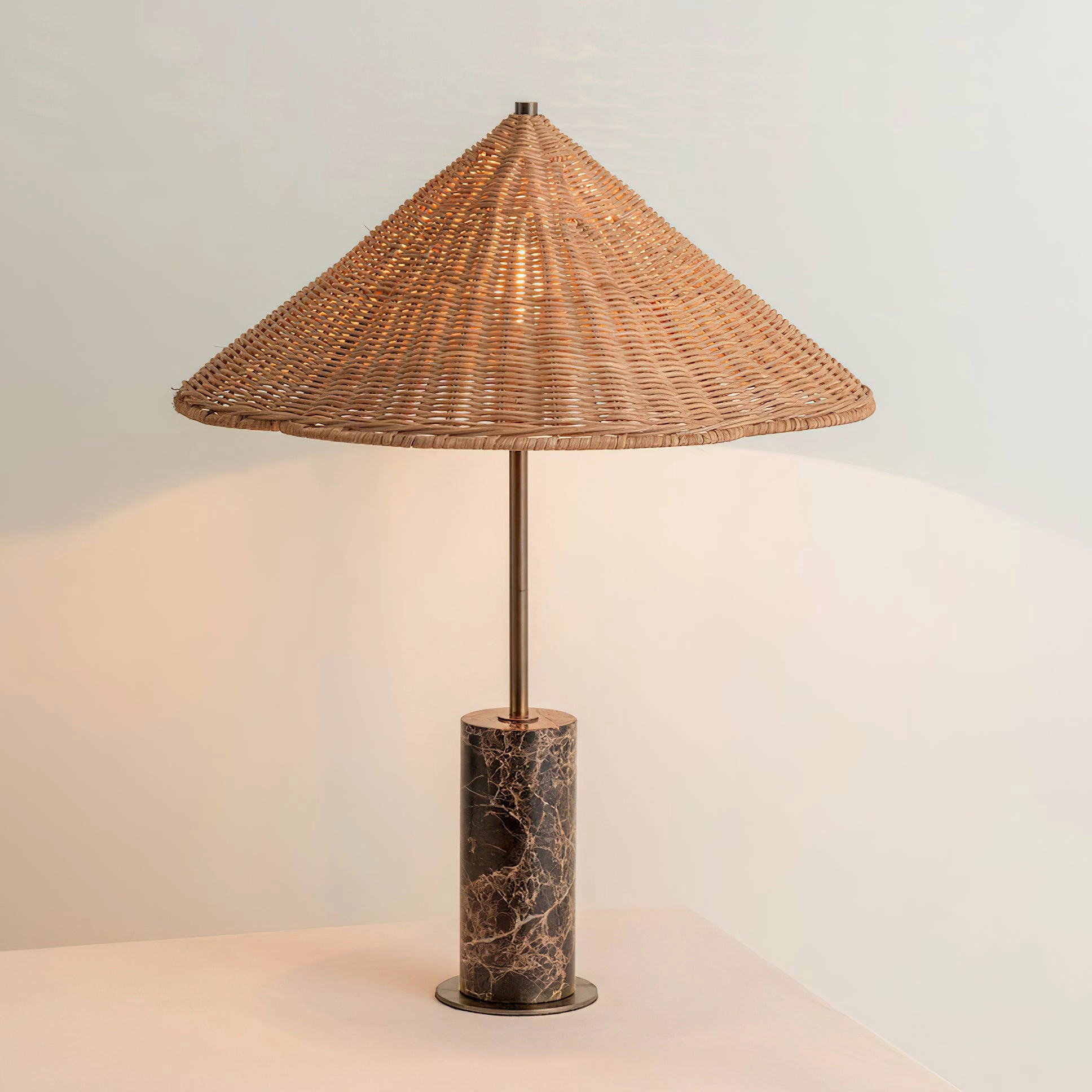 Jute Marble Table Lamp