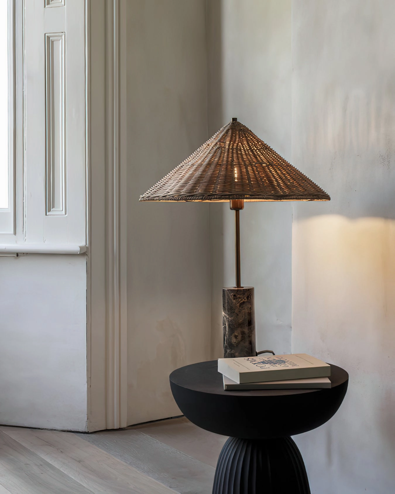 Jute Marble Table Lamp