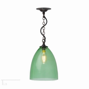 Kansa Havana Medium Vintage Green Pendant Light HAV38V ambient ceiling fixture