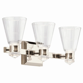 Kayva LED 3 Arm Dual-lit Bathroom Wall Light vintage desk lamp