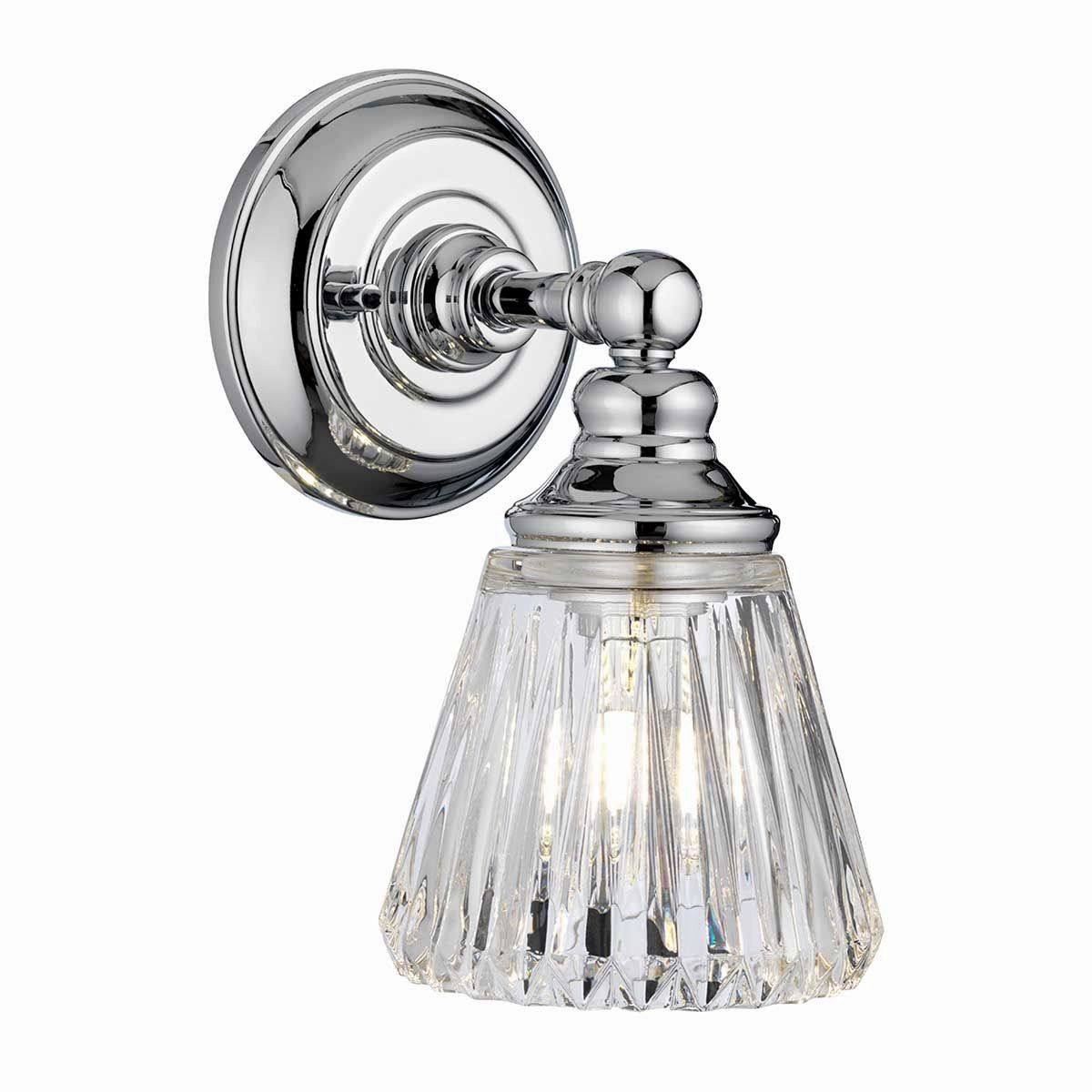 Keynes 1 Light Polished Chrome Bathroom Wall Light vintage desk lamp