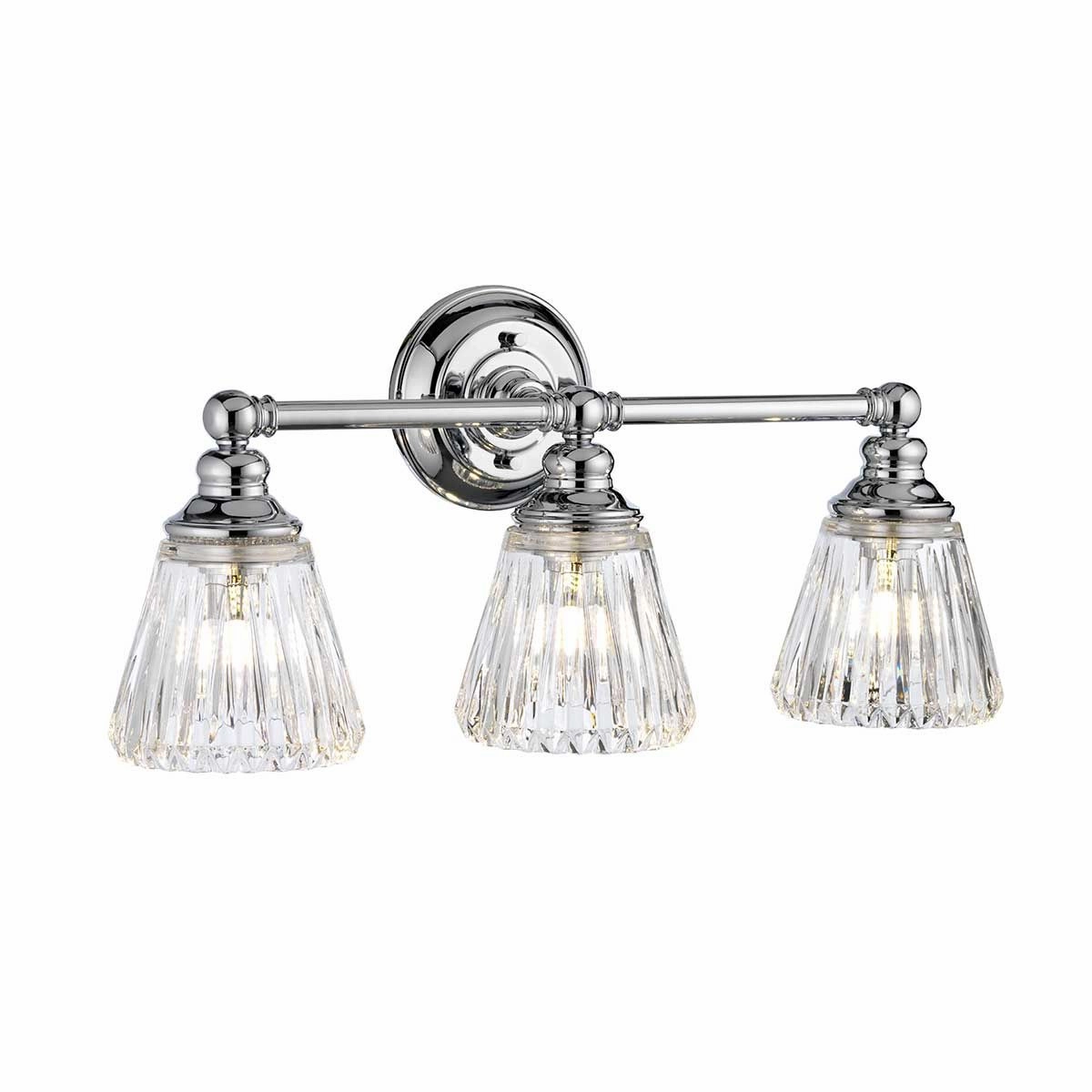 Keynes 3 Light Polished Chrome Bathroom Wall Light vintage desk lamp