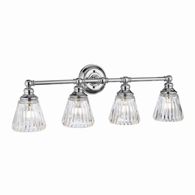 Keynes 4 Light Polished Chrome Bathroom Wall Light vintage desk lamp
