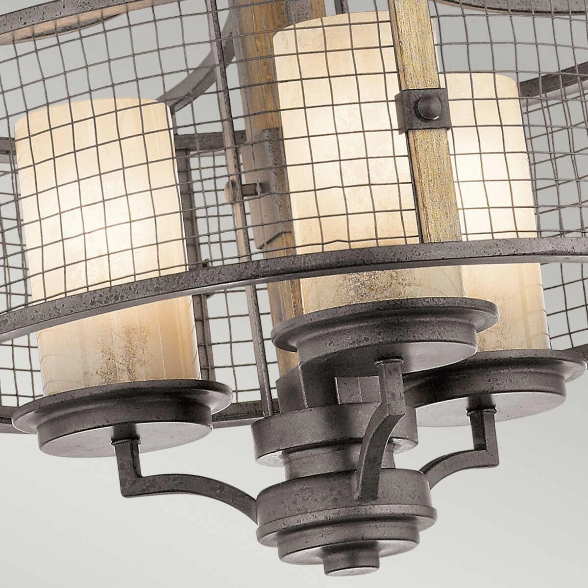 Kichler Ahrendale 3 Light Duo-Mount Anvil Iron Chandelier