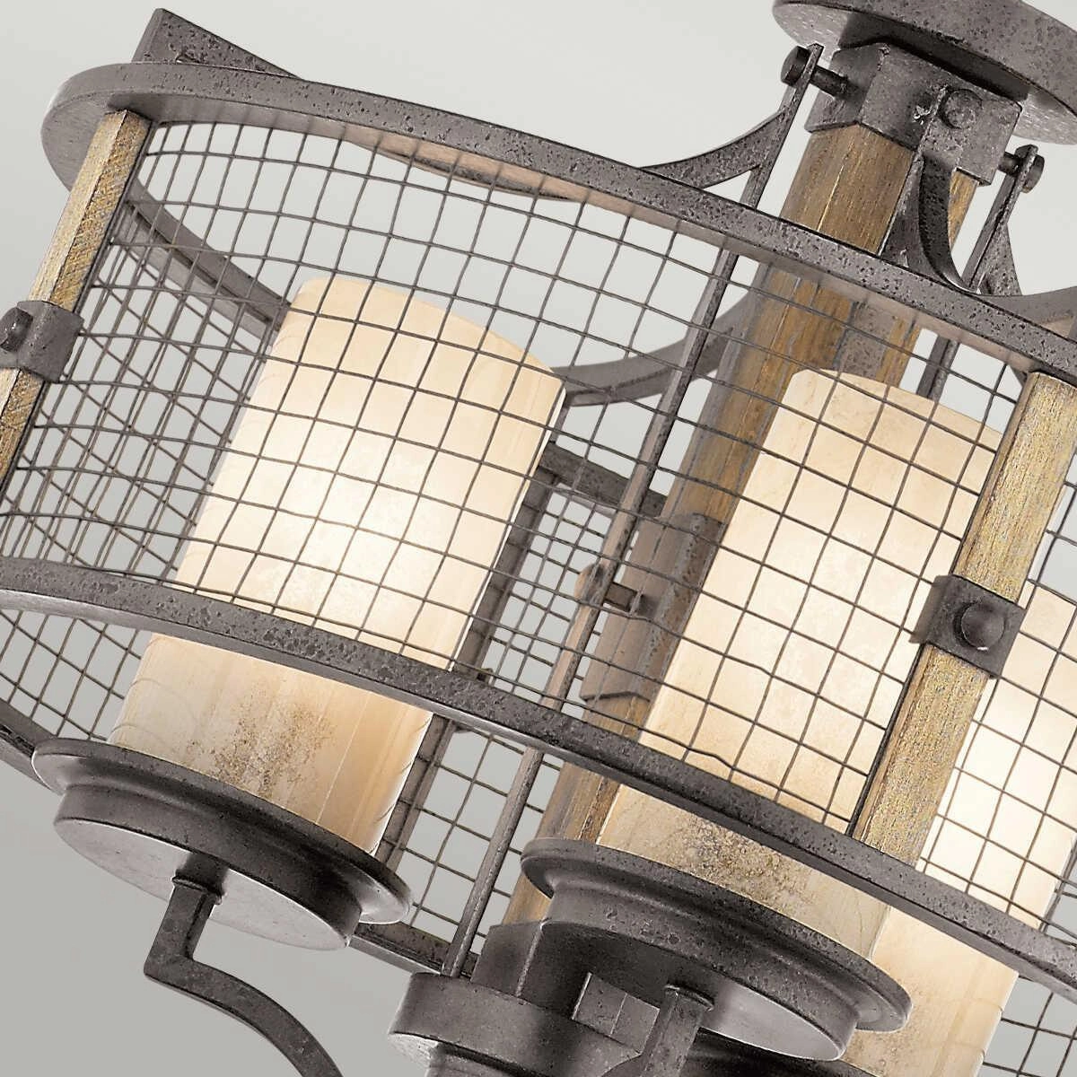 Kichler Ahrendale 3 Light Duo-Mount Anvil Iron Chandelier