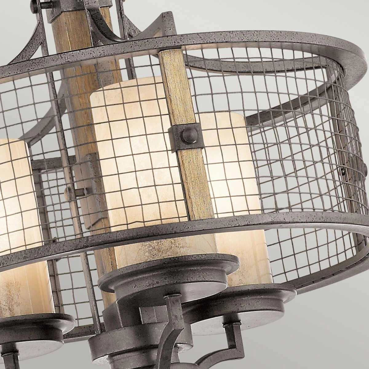 Kichler Ahrendale 3 Light Duo-Mount Anvil Iron Chandelier