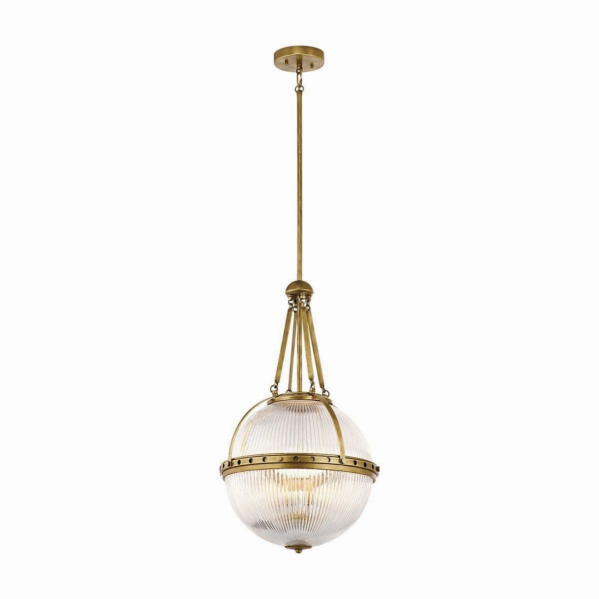 Kichler Aster 3 Light Natural Brass Ceiling Pendant ambient ceiling fixture
