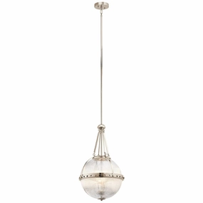 Kichler Aster 3 Light Polished Nickel Ceiling Pendant soft glow ceiling light