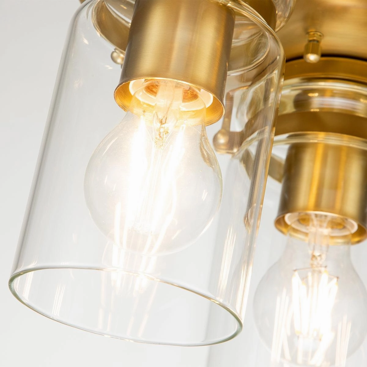 Kichler Brindley 3 Light Brass Flush Mount