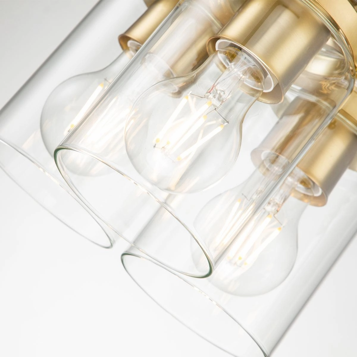 Kichler Brindley 3 Light Brass Pendant - Clear Glass Shades