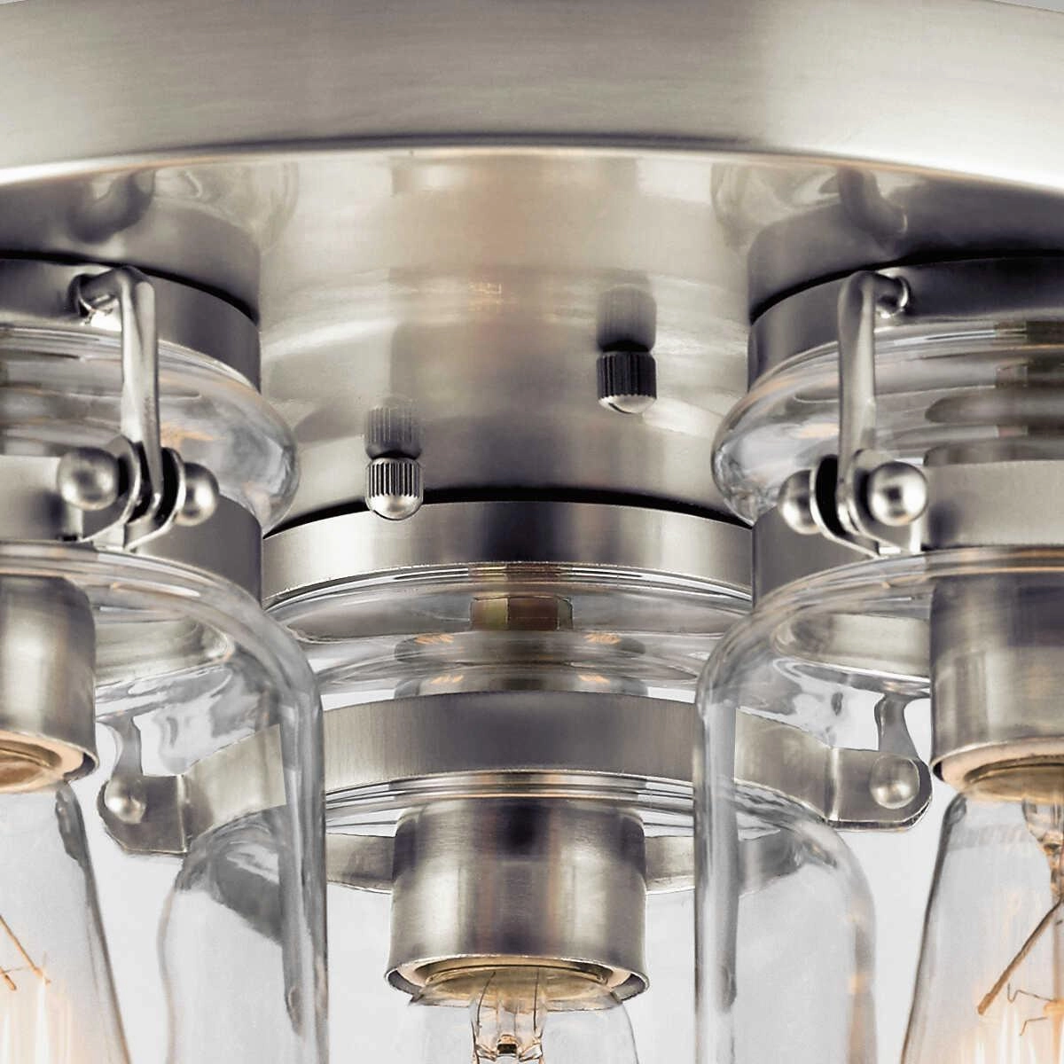 Kichler Brinley 3 Light Flush Brushed Nickel Ceiling Light