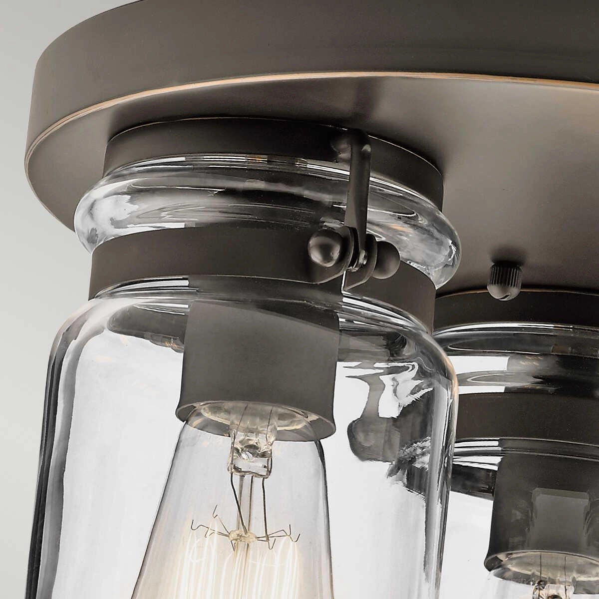 Kichler Brinley 3 Light Flush Mount Bronze Ceiling Light