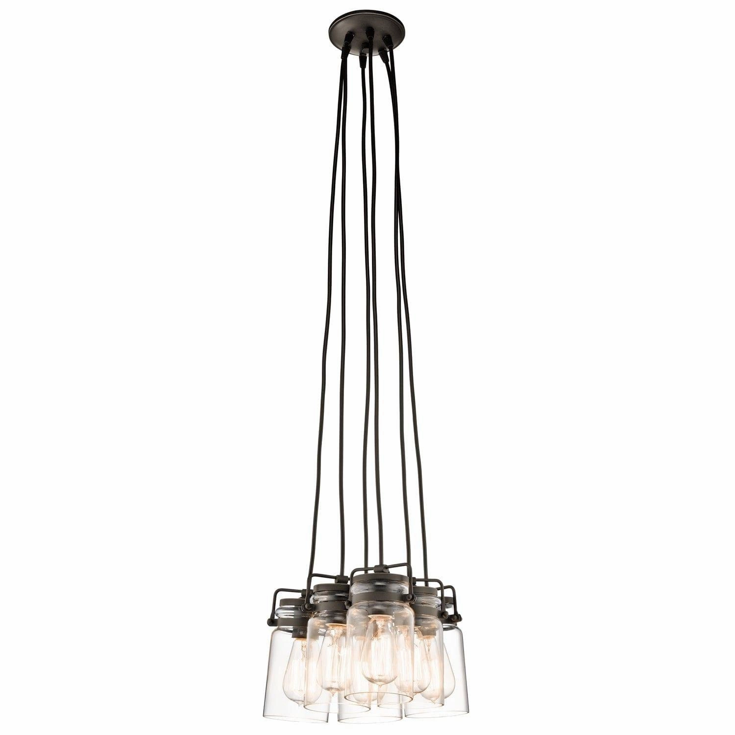 Kichler Brinley 6 Light Bronze Ceiling Pendant Light ambient ceiling fixture