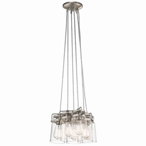 Kichler Brinley 6 Light Brushed Nickel Ceiling Pendant soft glow ceiling light