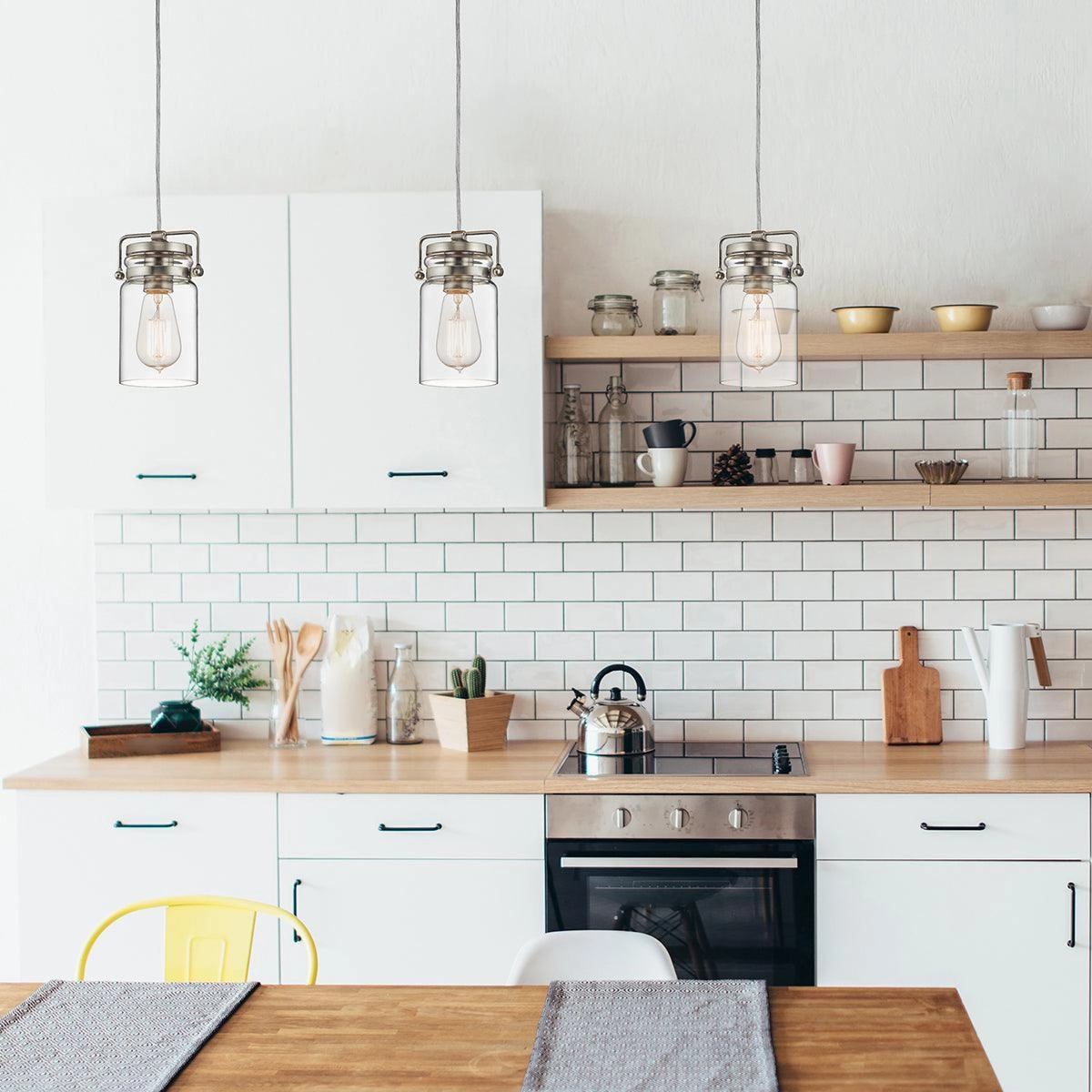 Kichler Brinley Brushed Nickel Mini Pendant Ceiling Light