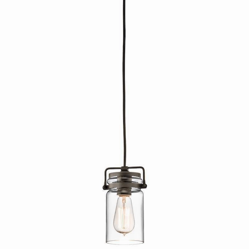 Kichler Brinley Olde Bronze Mini Pendant Ceiling Light ambient ceiling fixture