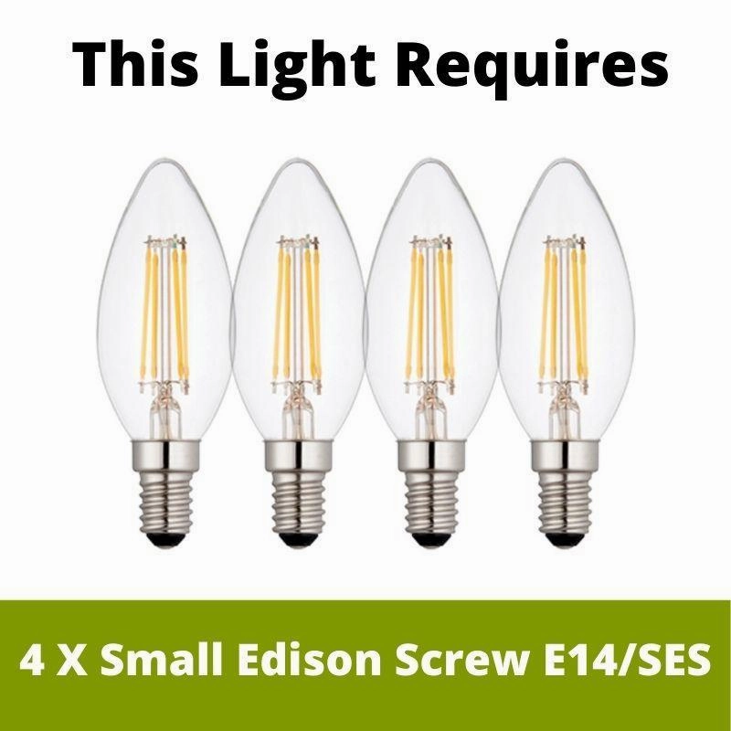 Kichler Cayden 4 Light Small Brass Pendant Ceiling Light