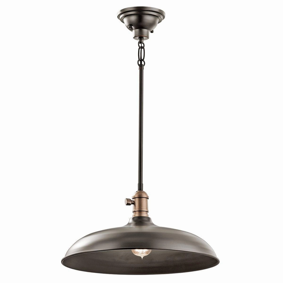 Kichler Cobson 1 Light Bronze Semi Flush Ceiling Pendant sleek LED ceiling lamp