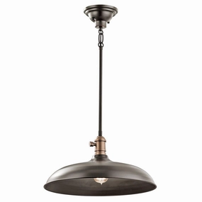 Kichler Cobson 1 Light Bronze Semi Flush Ceiling Pendant sleek LED ceiling lamp