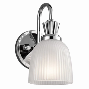 Kichler Cora 1 Light Polished Chrome Bathroom Wall Light vintage desk lamp