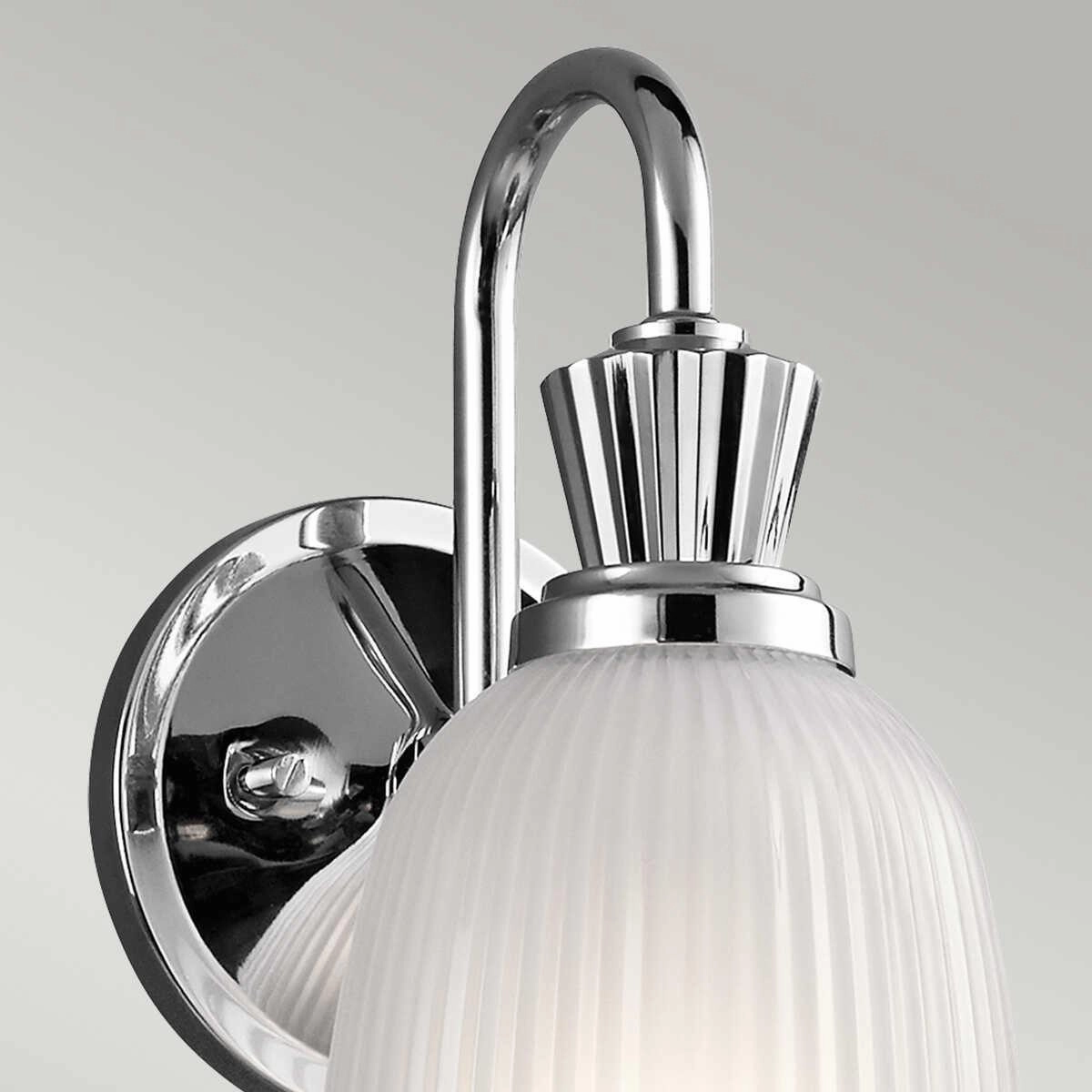 Kichler Cora 1 Light Polished Chrome Bathroom Wall Light