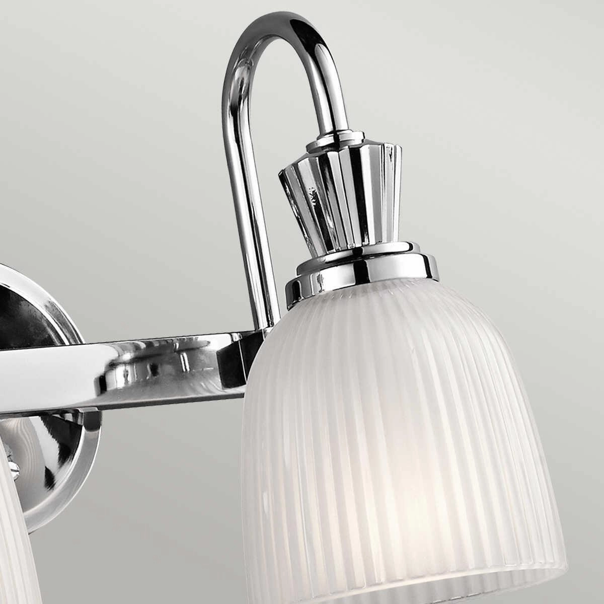 Kichler Cora 2 Light Polished Chrome Bathroom Wall Light