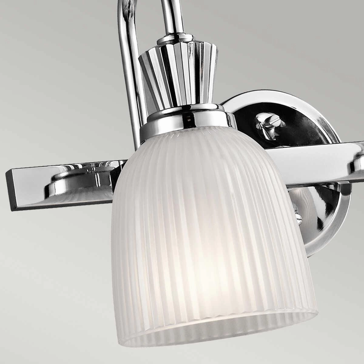 Kichler Cora 2 Light Polished Chrome Bathroom Wall Light