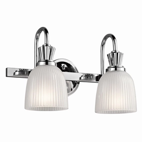 Kichler Cora 2 Light Polished Chrome Bathroom Wall Light vintage desk lamp