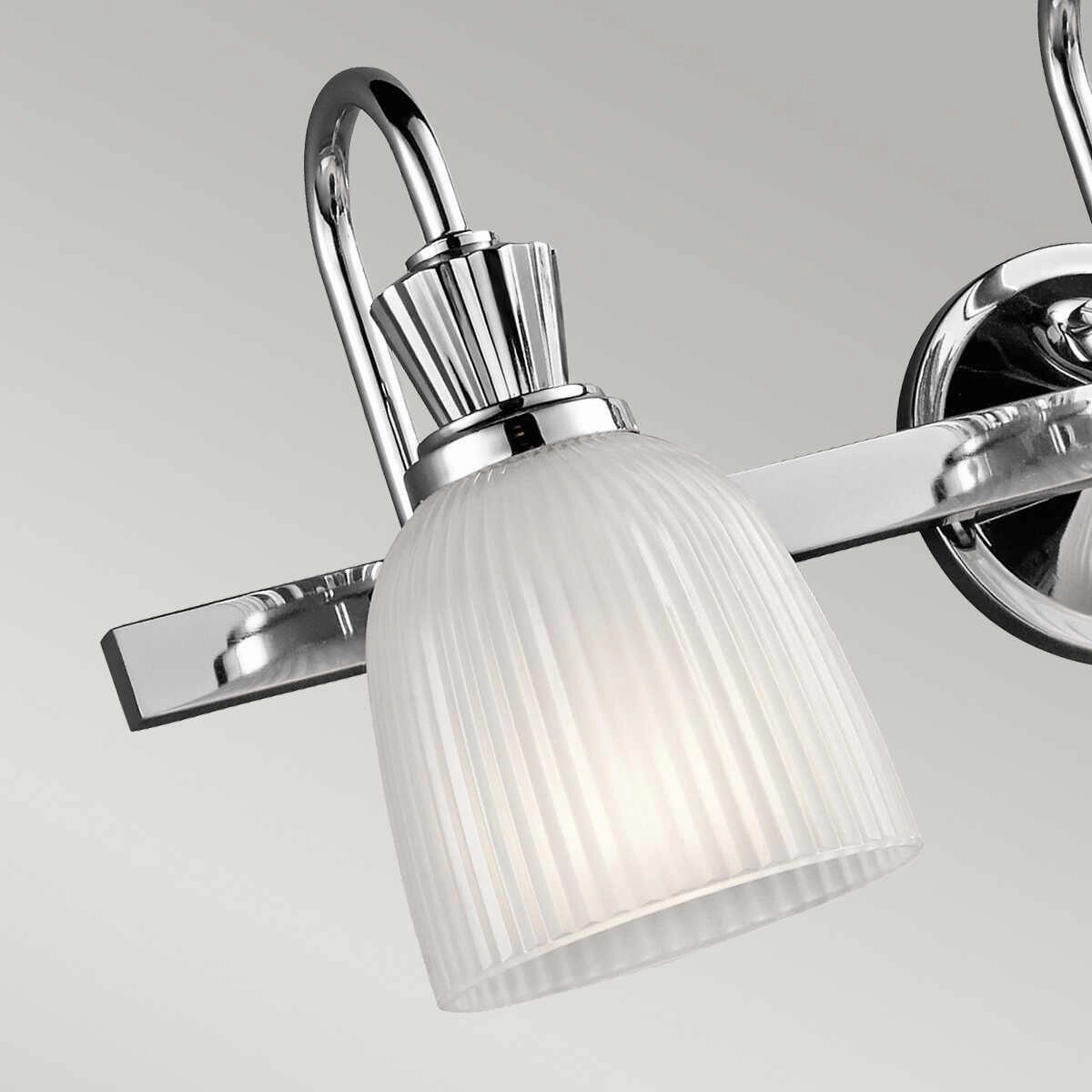 Kichler Cora 3 Light Polished Chrome Bathroom Wall Light