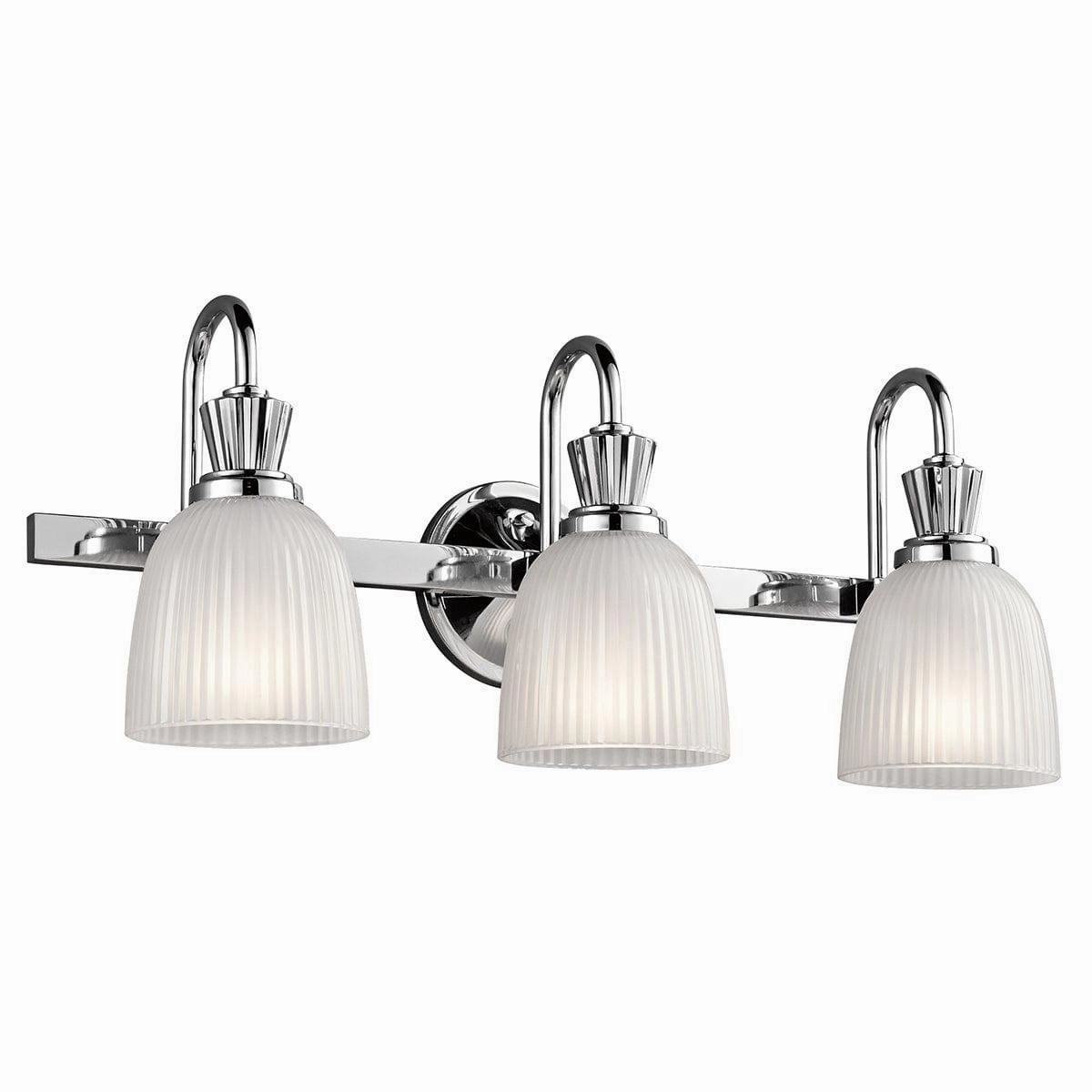 Kichler Cora 3 Light Polished Chrome Bathroom Wall Light vintage desk lamp