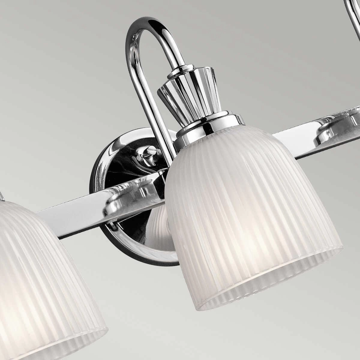 Kichler Cora 3 Light Polished Chrome Bathroom Wall Light
