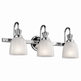 Kichler Cora 3 Light Polished Chrome Bathroom Wall Light vintage desk lamp