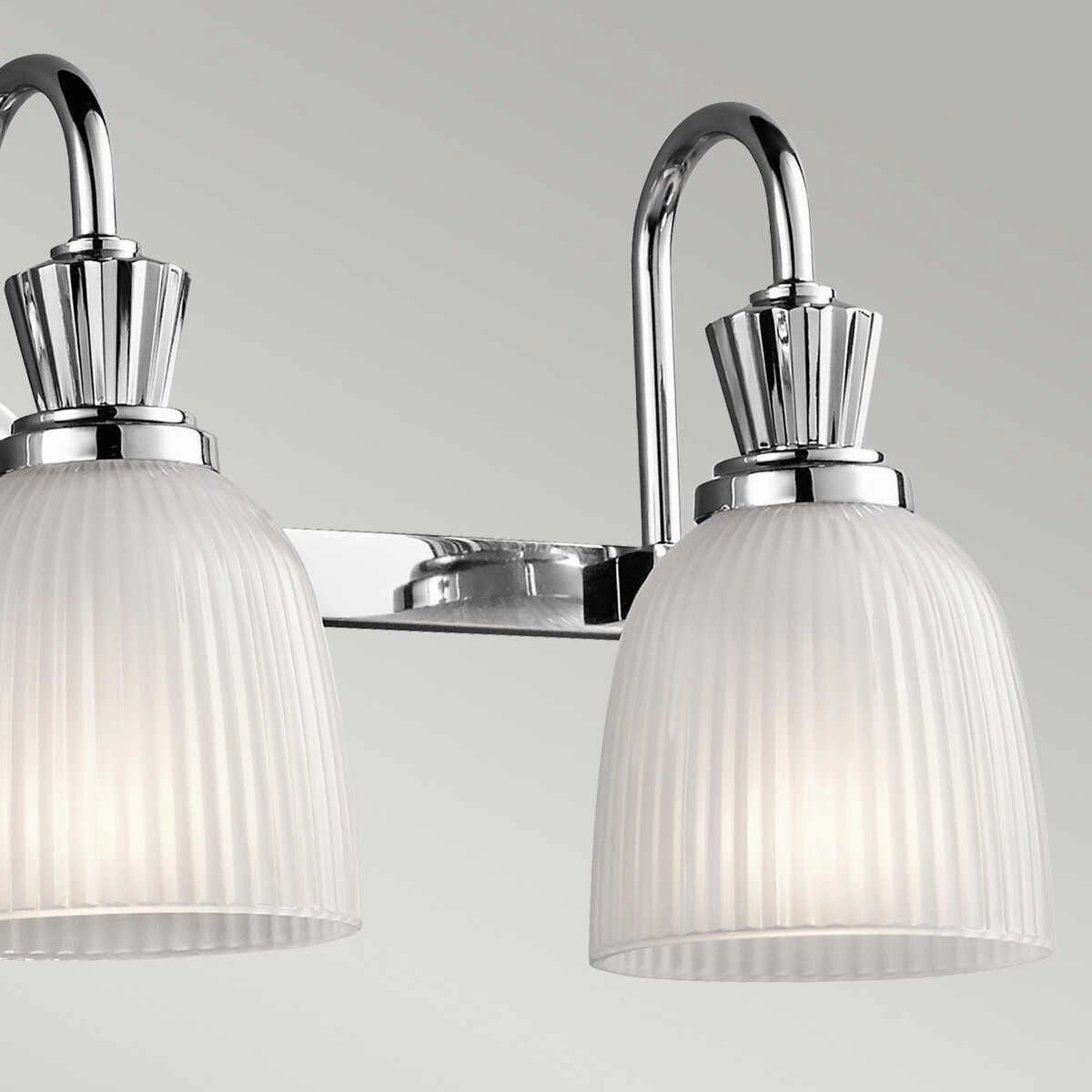 Kichler Cora 3 Light Polished Chrome Bathroom Wall Light