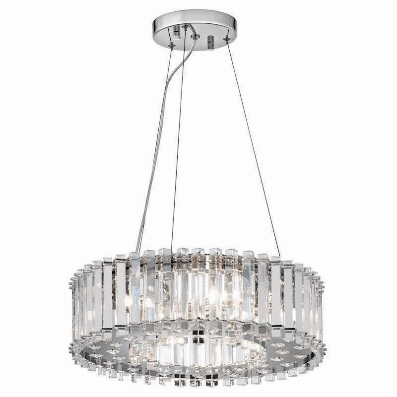Kichler Crystal Skye 6 Light Ceiling Pendant soft glow ceiling light