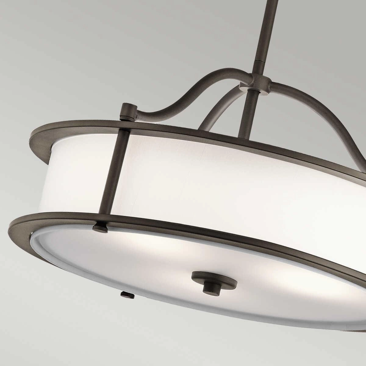 Kichler Emory 3 Light Bronze Semi Flush Pendant Ceiling Light