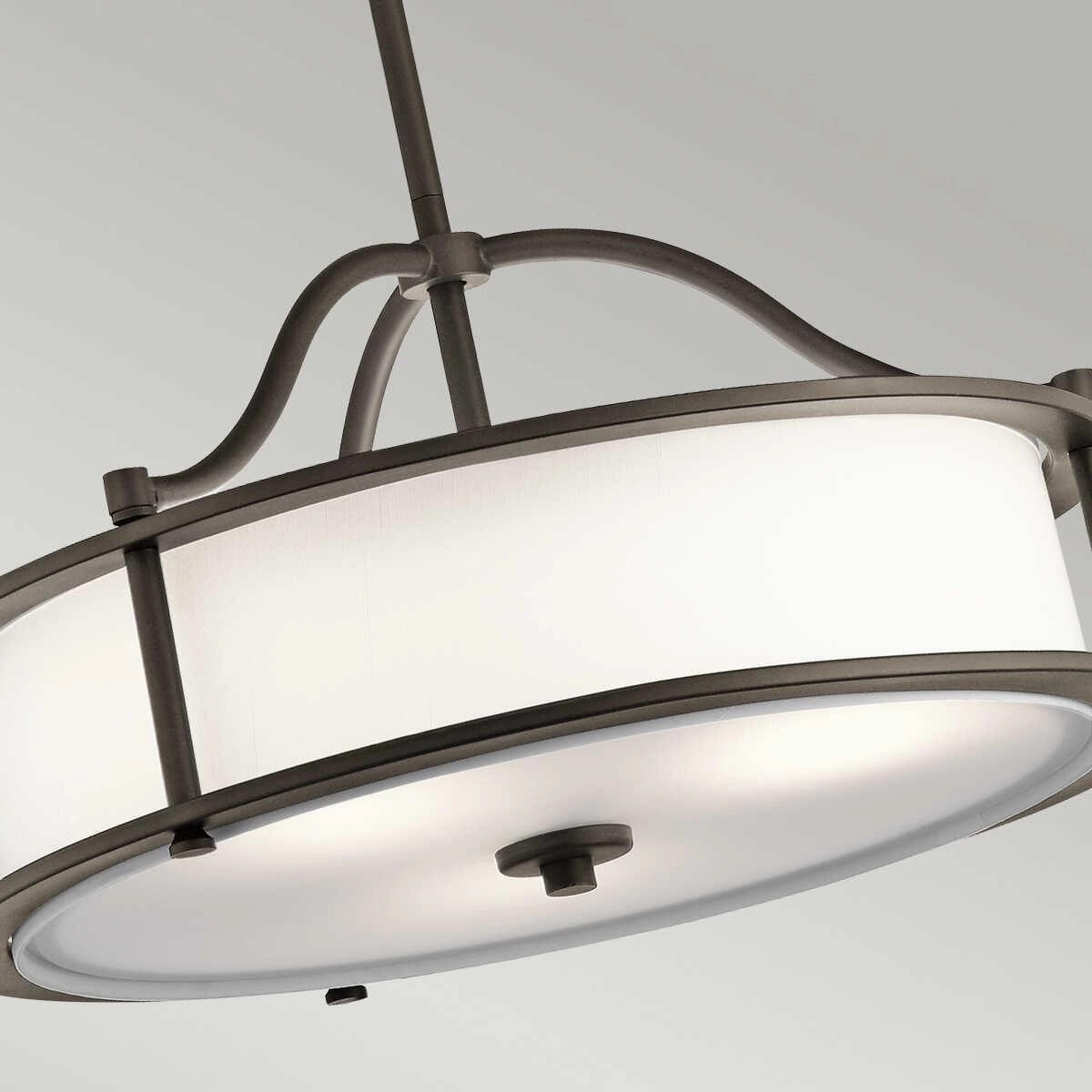 Kichler Emory 3 Light Bronze Semi Flush Pendant Ceiling Light