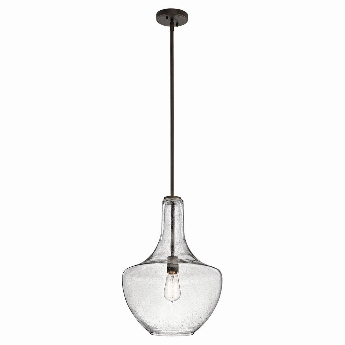 Kichler Everly 1 Light Medium Bronze Ceiling Pendant Light soft glow ceiling light