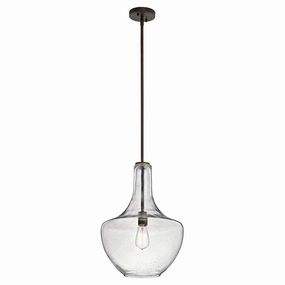 Kichler Everly 1 Light Medium Bronze Ceiling Pendant Light soft glow ceiling light