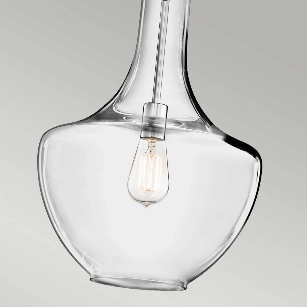 Kichler Everly 1 Light Medium Chrome Ceiling Pendant Light