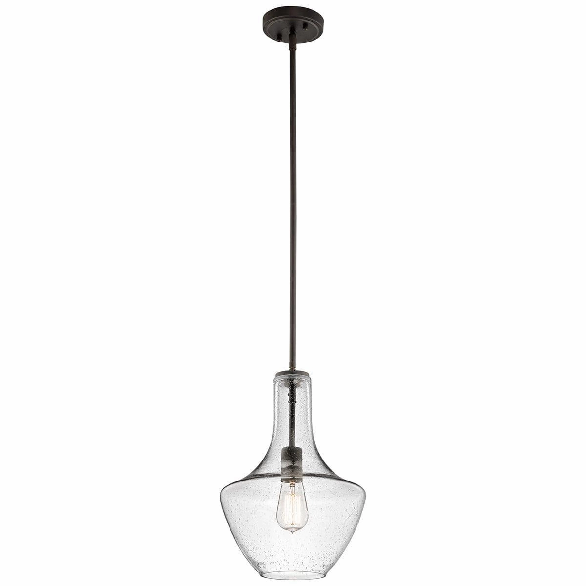 Kichler Everly 1 Light Small Bronze Pendant Ceiling Light soft glow ceiling light