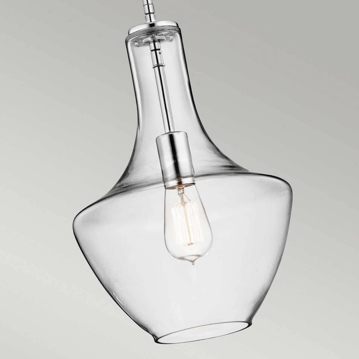 Kichler Everly 1 Light Small Chrome Ceiling Pendant